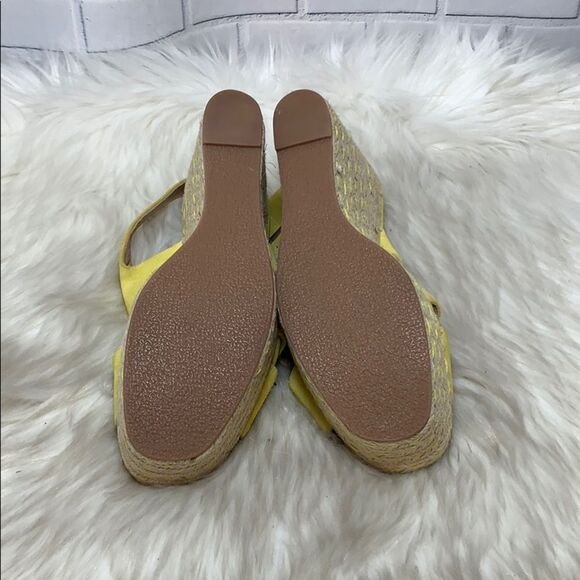 Halogen Alina Yellow Suede Platform Wedge Sz 6 - Picture 7 of 7